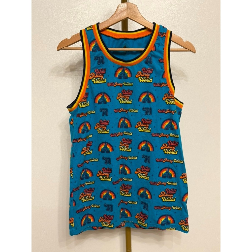 Walt Disney World Retro Multicolor Rainbow Tank Top '71 Unisex Size S